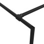vidaXL Black Shower Wall 115x195 cm Clear Tempered Glass