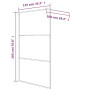 vidaXL Black Shower Wall 115x195 cm Clear Tempered Glass