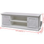vidaXL White Wood TV Stand