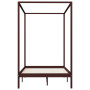 vidaXL Solid Wood Canopy Bed Frame without Mattress - 120x200 cm