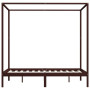 vidaXL Solid Wood Canopy Bed Frame without Mattress - 120x200 cm