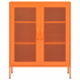 "Armoire de Rangement en Acier Orange vidaXL 80x35x101,5 cm - Élégance et Fonctionnalité"