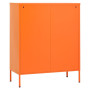 "Armoire de Rangement en Acier Orange vidaXL 80x35x101,5 cm - Élégance et Fonctionnalité"