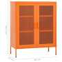 "Armoire de Rangement en Acier Orange vidaXL 80x35x101,5 cm - Élégance et Fonctionnalité"