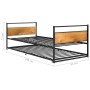 vidaXL Extendable Bed Frame without Mattress Black Metal - 90x200 cm