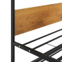 vidaXL Extendable Bed Frame without Mattress Black Metal - 90x200 cm