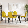 Chaises à manger Velours lot de 4 vidaXL - Jaune moutarde
