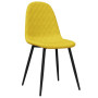 Chaises à manger Velours lot de 4 vidaXL - Jaune moutarde