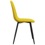 Chaises à manger Velours lot de 4 vidaXL - Jaune moutarde
