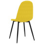 Chaises à manger Velours lot de 4 vidaXL - Jaune moutarde