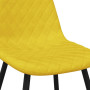 Chaises à manger Velours lot de 4 vidaXL - Jaune moutarde