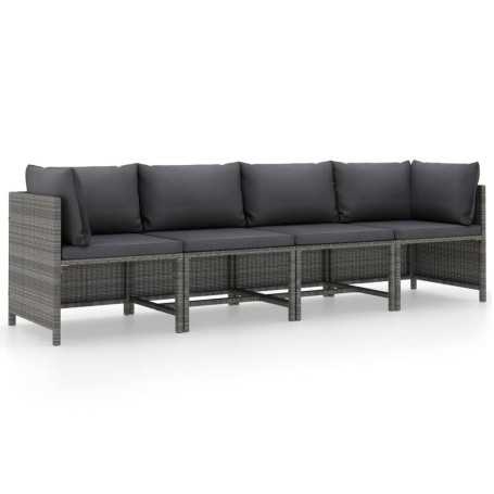 "Canapé de Jardin vidaXL Gris Anthracite - Confort, Élégance et Durabilité Extérieure"