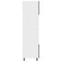 vidaXL Lyon Microwave Armoire - Black Engineered Wood