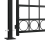 Portail de Clôture à Dessus Arqué avec Poteaux vidaXL - Élégance Durable 105x204 cm Noir | Achetez Maintenant