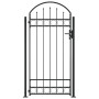 Portail de Clôture à Dessus Arqué avec Poteaux vidaXL - Élégance Durable 105x204 cm Noir | Achetez Maintenant