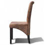 "Misez sur l'élégance : Lot de 2 Chaises à Manger vidaXL Marron Similicuir - Confort et Style"