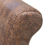 vidaXL Dining Chairs Set of 2 Brown Faux Leather