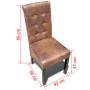 "Misez sur l'élégance : Lot de 2 Chaises à Manger vidaXL Marron Similicuir - Confort et Style"