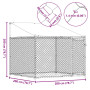 Cage pour chien avec toit et porte acier galvanisé gris vidaXL - 2x2x2 m