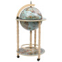 Bar sous forme de globe Bois d'eucalyptus vidaXL - Bleu
