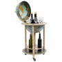 Bar sous forme de globe Bois d'eucalyptus vidaXL - Bleu