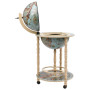 Bar sous forme de globe Bois d'eucalyptus vidaXL - Bleu