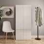 Armoire à chaussures Bois d’ingénierie vidaXL - Blanc brillant