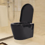 "Toilette Suspendue en Céramique Noire vidaXL - Élégance et Modernité pour Votre Salle de Bain"