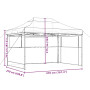vidaXL Folding Pop-Up Reception Tent with 3 Side Walls