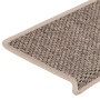 vidaXL Self-adhesive Stair Mats - 15 pcs 65x21x4 cm Dark Beige