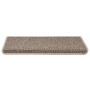 vidaXL Self-adhesive Stair Mats - 15 pcs 65x21x4 cm Dark Beige