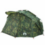 Tente de Pêche Camouflage 5 Personnes VidaXL - Imperméable et Spacieuse | Idéale pour Vos Aventures en Plein Air