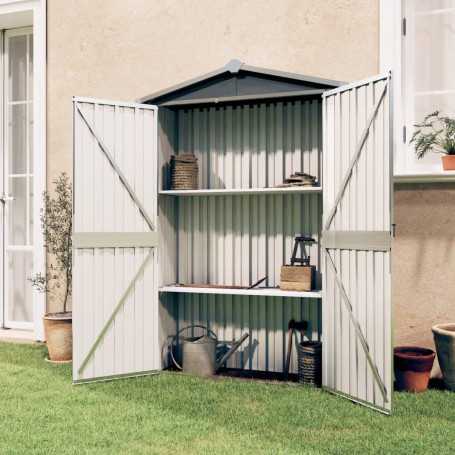 "Méga Abri de jardin Gris en Acier Galvanisé vidaXL - 116x45x175 cm | Durable & Économique"
