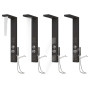 Système de panneau de douche Aluminium vidaXL - Noir