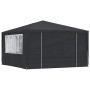 vidaXL Party Tent and Sidewalls - 4x4x2.75 m - 90 g/m² - Anthracite