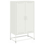 vidaXL White High Buffet Table 68.5x38.5x123.5 cm Steel Frame
