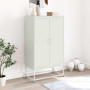 vidaXL White High Buffet Table 68.5x38.5x123.5 cm Steel Frame