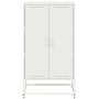 vidaXL White High Buffet Table 68.5x38.5x123.5 cm Steel Frame