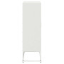 vidaXL White High Buffet Table 68.5x38.5x123.5 cm Steel Frame