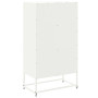 vidaXL White High Buffet Table 68.5x38.5x123.5 cm Steel Frame