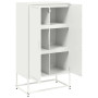 vidaXL White High Buffet Table 68.5x38.5x123.5 cm Steel Frame