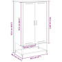 Buffet haut acier vidaXL - 68,5x38,5x123,5 cm - Blanc