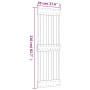 Porte NARVIK bois massif de pin vidaXL - 70x210 cm