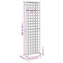vidaXL 95-Bottle Black Wine Rack - 54x18x200cm Wrought Iron