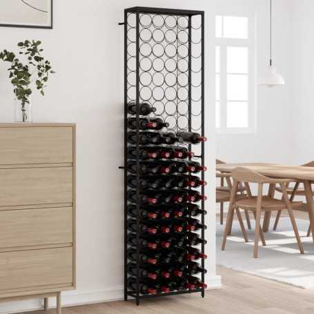"Méga Casier à Bouteilles Noir vidaXL - 95 Bottles, Fer Forgé 54x18x200cm | Achat Économique"