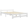 vidaXL White Solid Pine Wood Bed Frame without Mattress 180x200 cm