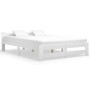 vidaXL White Solid Pine Wood Bed Frame without Mattress 180x200 cm