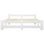 vidaXL White Solid Pine Wood Bed Frame without Mattress 180x200 cm