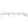 vidaXL White Solid Pine Wood Bed Frame without Mattress 180x200 cm