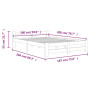 vidaXL White Solid Pine Wood Bed Frame without Mattress 180x200 cm